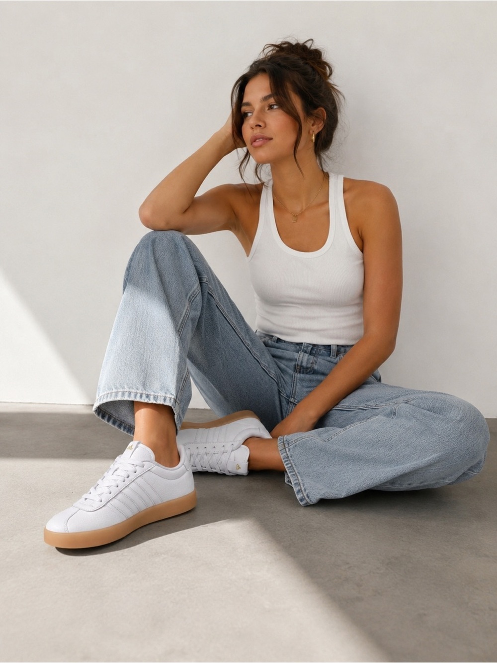 New In Box Adidas VL Court 3.0 Sneakers in White